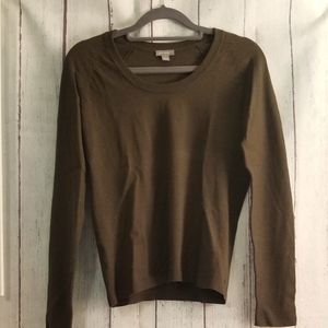 Ann Taylor Y2K Vintage OLIVE Crewneck Sweater